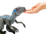24" Inch Long HUGE Alpha Blue Training Raptor (INTERACTIVE AI) Trainable Dinosaur 1/6 Scale Figure Figure Mattel