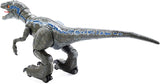 24" Inch Long HUGE Alpha Blue Training Raptor (INTERACTIVE AI) Trainable Dinosaur 1/6 Scale Figure Figure Mattel