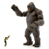 18" Inch Tall HUGE King Kong 2017 Skull Island + 3.75" Figure Poseable Plastic Lanard Figure Lanard