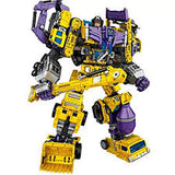17" Inch Deformation Devastator (YELLOW) Combiner 6-Pack "Construction Vehicles" Oversized NBK G1 Figure NBK