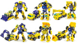 17" Inch Deformation Devastator (YELLOW) Combiner 6-Pack "Construction Vehicles" Oversized NBK G1 Figure NBK