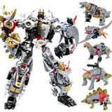 19" Inch Deformation DELUXE BMB Volcanicus Combiner 6-Pack "Dinosaurs" ALLOY LE Oversized Dinobot G1 Figure Black Mamba (BMB)