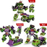 17" Inch Deformation Devastator (YELLOW) Combiner 6-Pack "Construction Vehicles" Oversized NBK G1 Figure NBK